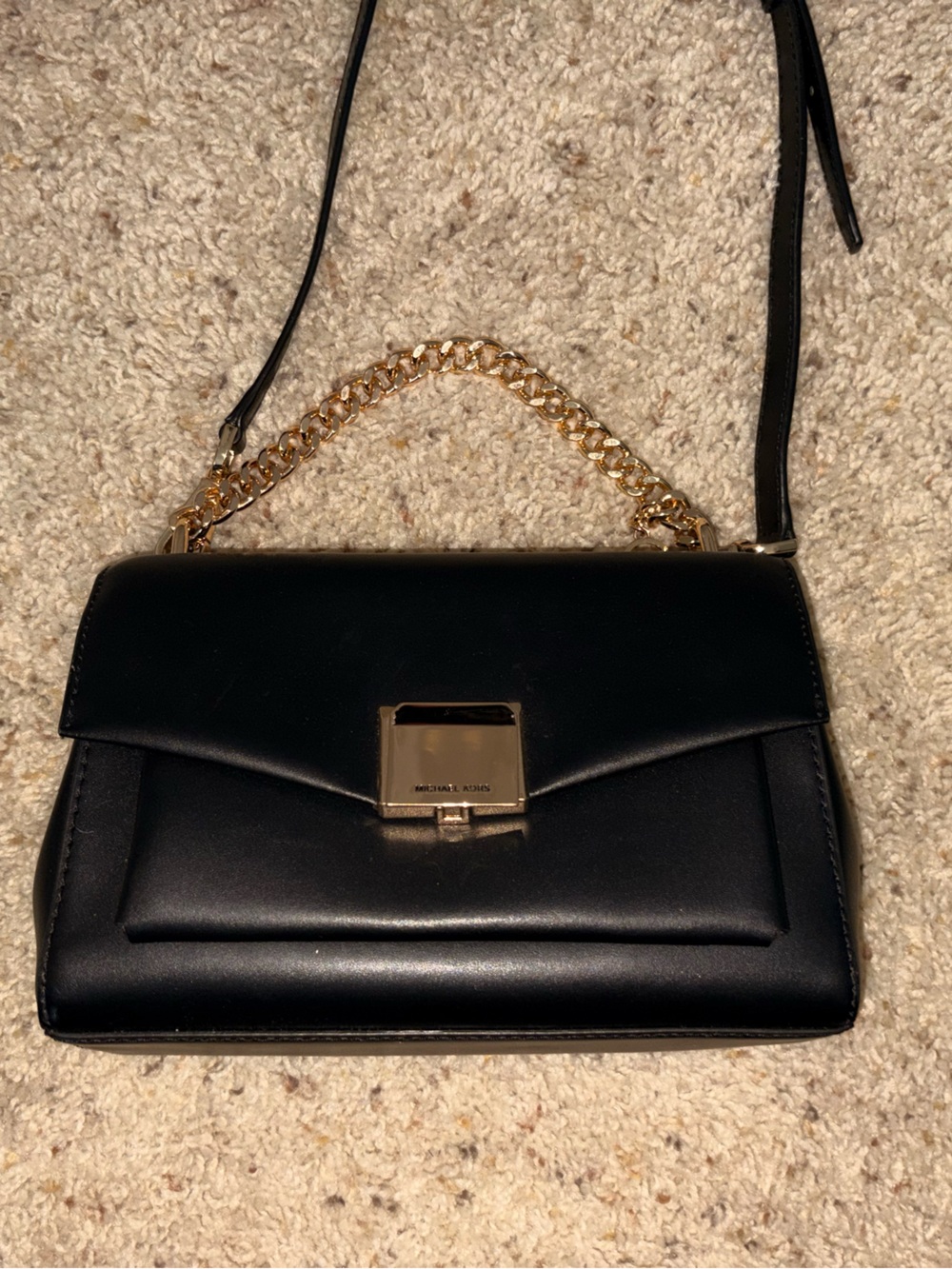 Michael kors Black Leather Chain-Handle Shoulder Bag